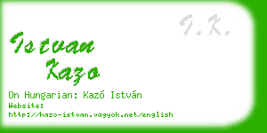 istvan kazo business card